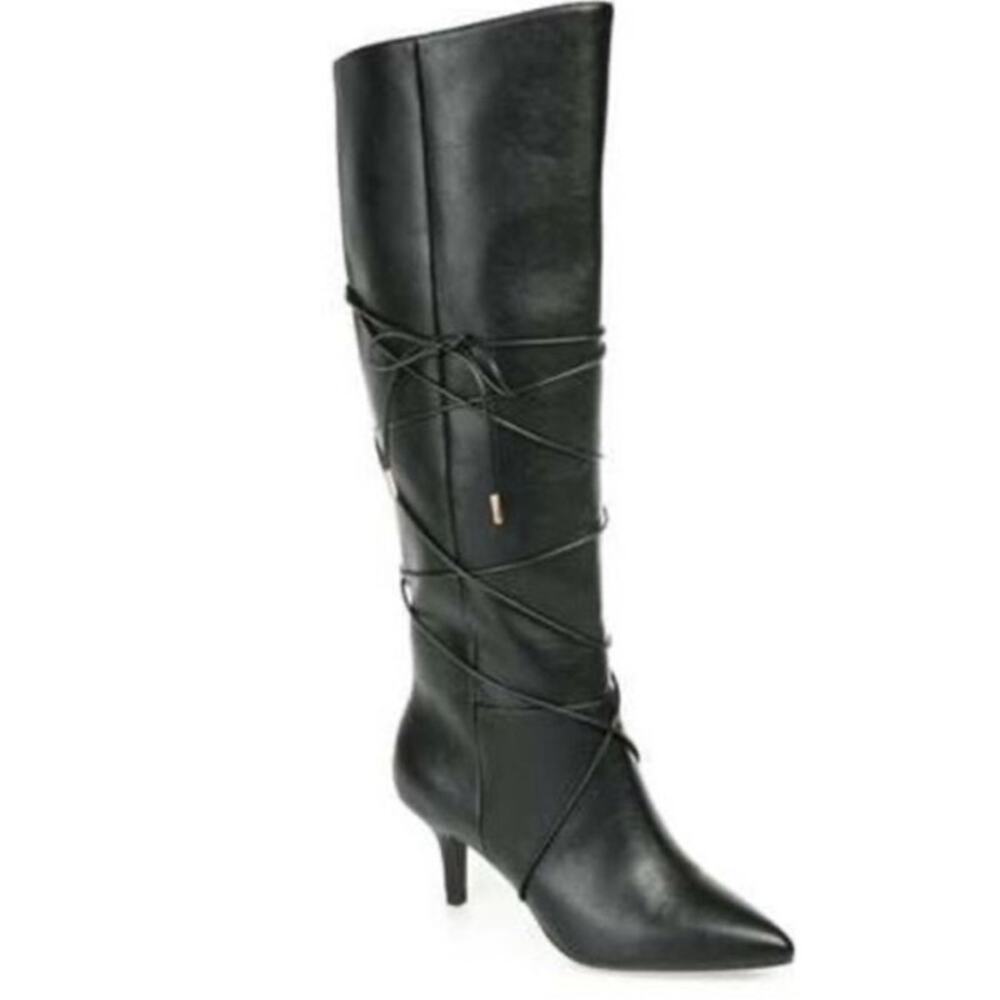 NWT Journee Collection Black Kaavia Tru Comfort Pointed Toe Knee High Boot 8.5